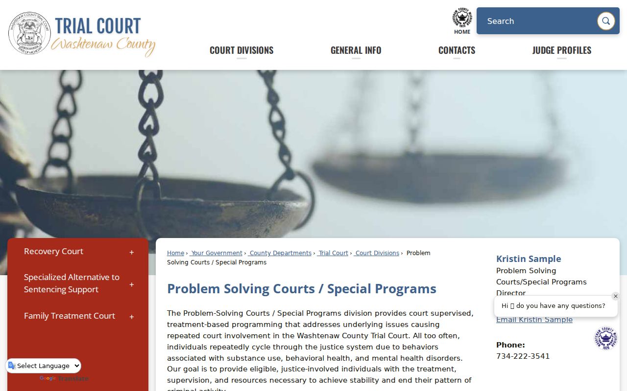 Chelsea court docket problem-solving and recovery court program information